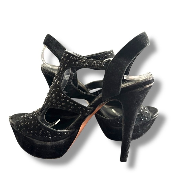 BCBGeneration Women’s Black Gem Studded High Heels Size 7B | Item 3259 - Picture 6 of 12